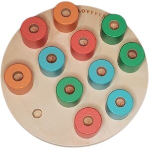 Lovevery Wooden Stacking Pegboard From the Adventurer Play Kit 16 to 18 Mth